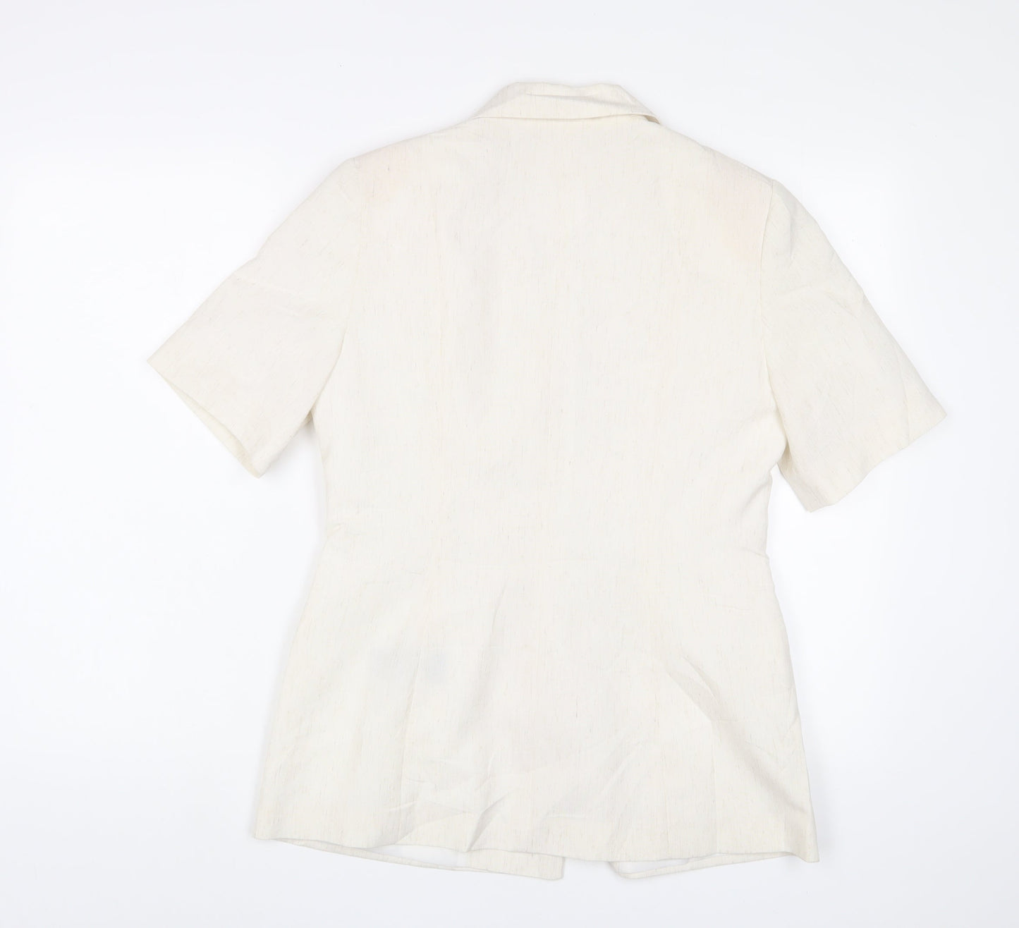 C&A Womens Beige Jacket Blazer Size 12 Button