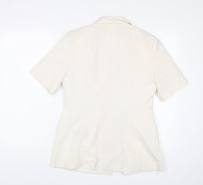 C&A Womens Beige Jacket Blazer Size 12 Button