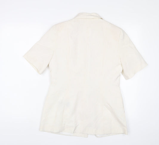 C&A Womens Beige Jacket Blazer Size 12 Button