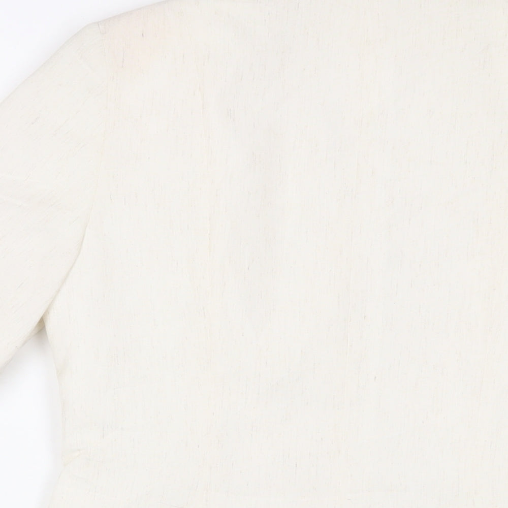 C&A Womens Beige Jacket Blazer Size 12 Button