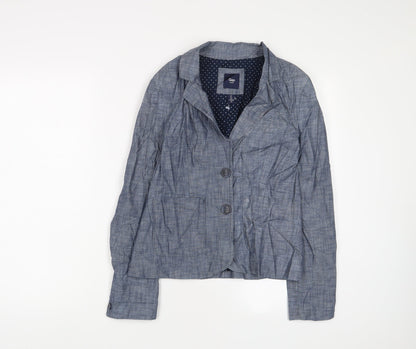Gap Womens Blue Jacket Blazer Size 4 Button