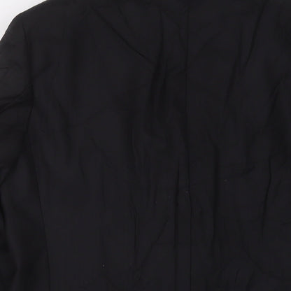 Wallass Mens Black Wool Jacket Suit Jacket Size 40 Regular