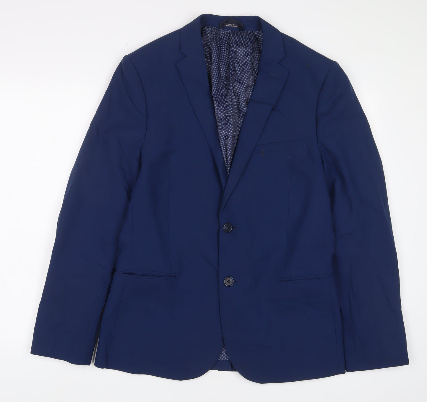 Mens UK Size 40 Marks and Spencer Regular Blue Suit Jacket