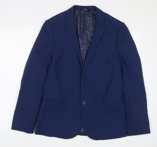 Mens UK Size 40 Marks and Spencer Regular Blue Suit Jacket