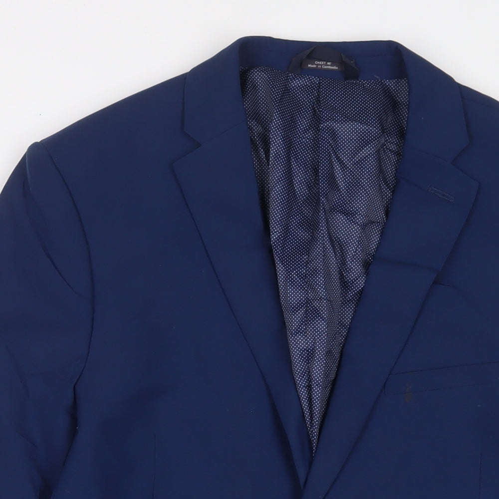 Mens UK Size 40 Marks and Spencer Regular Blue Suit Jacket