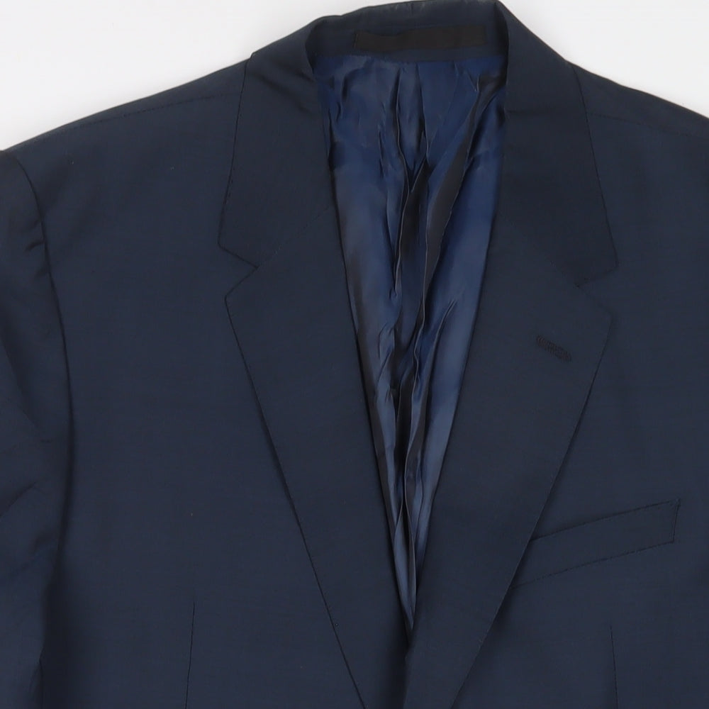 Autograph Mens Blue Wool Jacket Suit Jacket Size 44 Regular