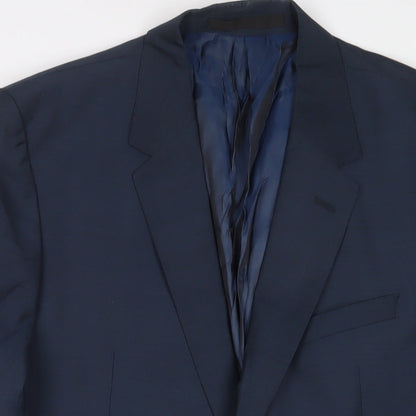 Autograph Mens Blue Wool Jacket Suit Jacket Size 44 Regular