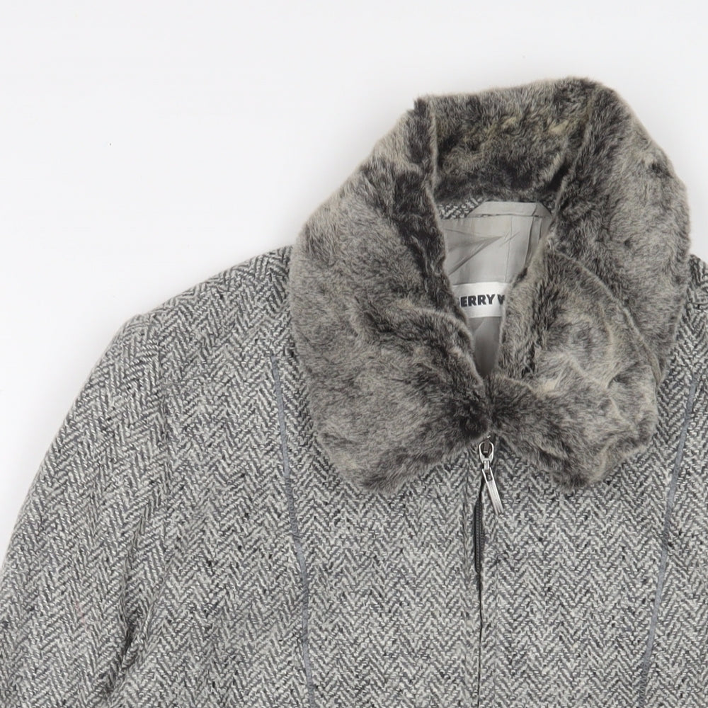 Gerry Weber Womens Grey Jacket Size 12 Zip