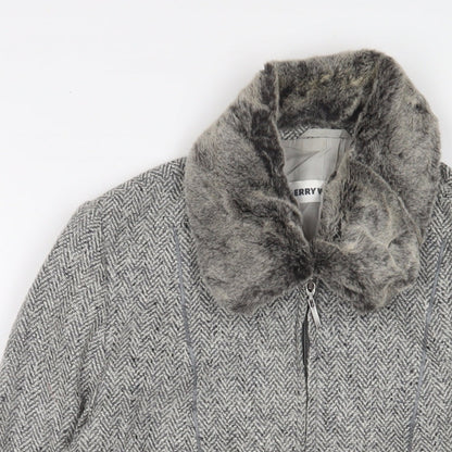 Gerry Weber Womens Grey Jacket Size 12 Zip