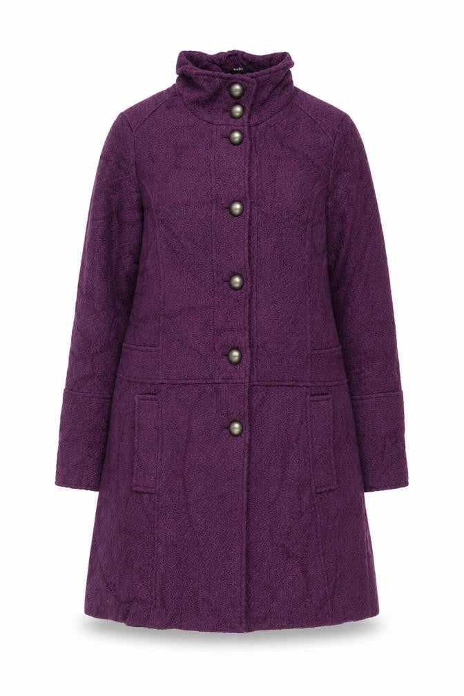 Womens UK Size 12 La Redoute Purple Overcoat