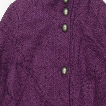 Womens UK Size 12 La Redoute Purple Overcoat