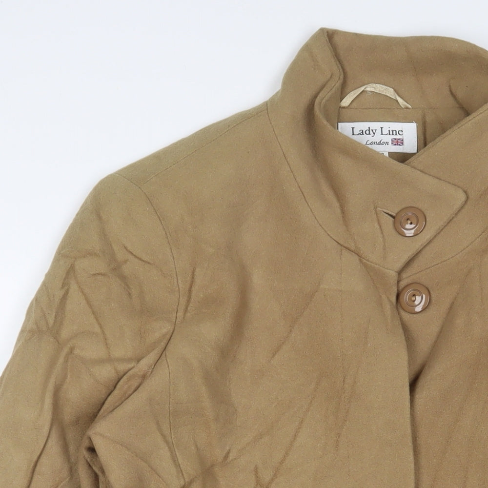 Womens UK Size 12 Lady Line Beige Overcoat
