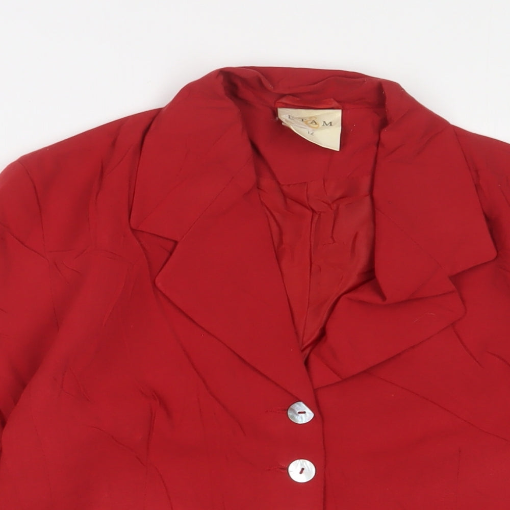 Womens UK Size 12 Etam Red Jacket
