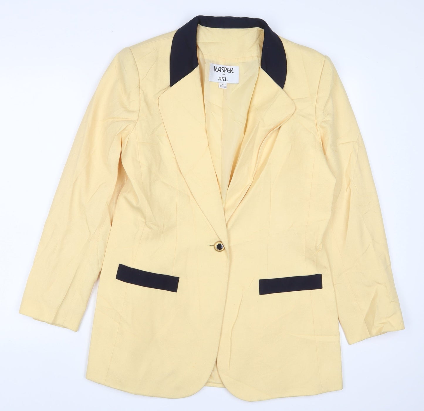 Womens UK Size 8 Kasper Yellow Jacket