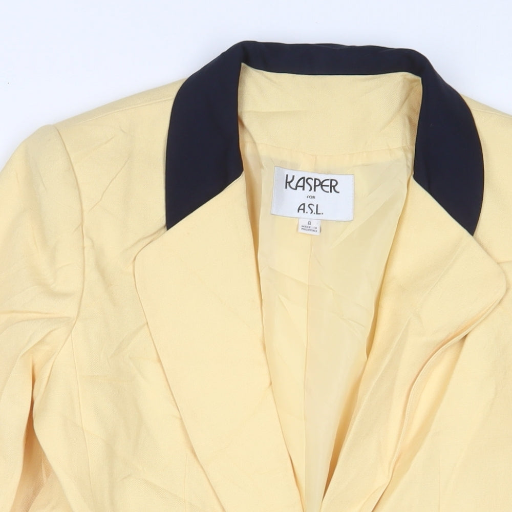 Womens UK Size 8 Kasper Yellow Jacket