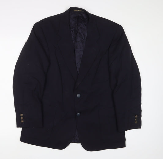 Mens UK Size 40 Marks and Spencer Regular Blue Suit Jacket