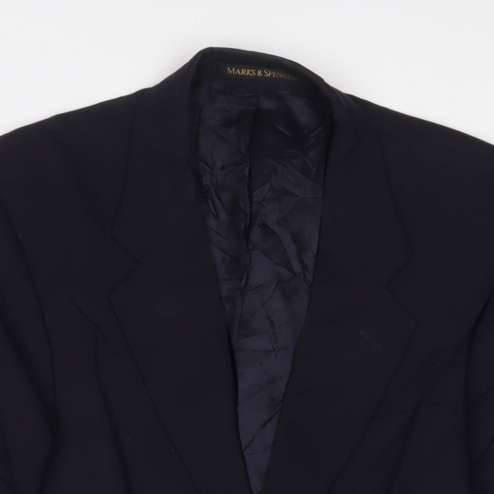 Mens UK Size 40 Marks and Spencer Regular Blue Suit Jacket