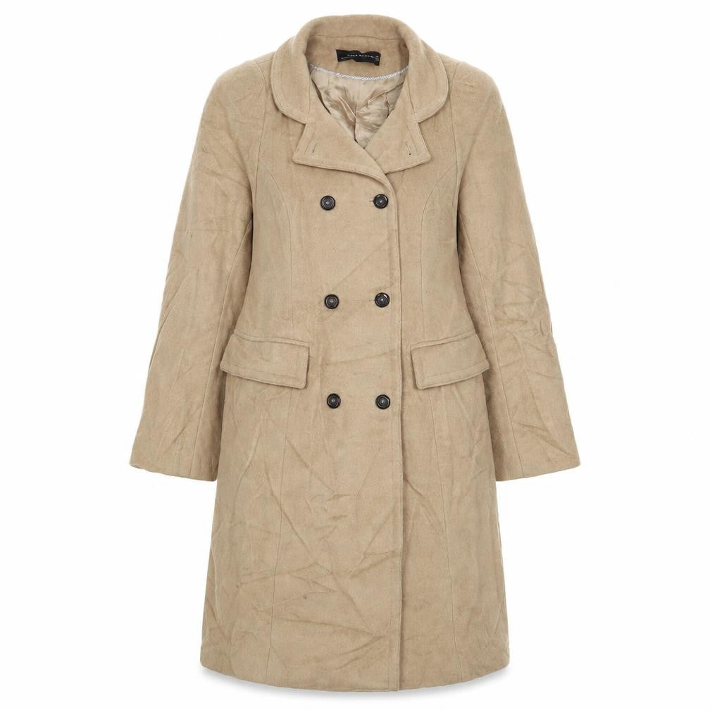 Womens UK Size M Zara Brown Overcoat