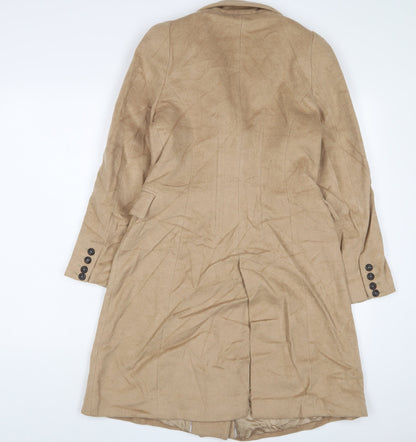 Womens UK Size M Zara Brown Overcoat