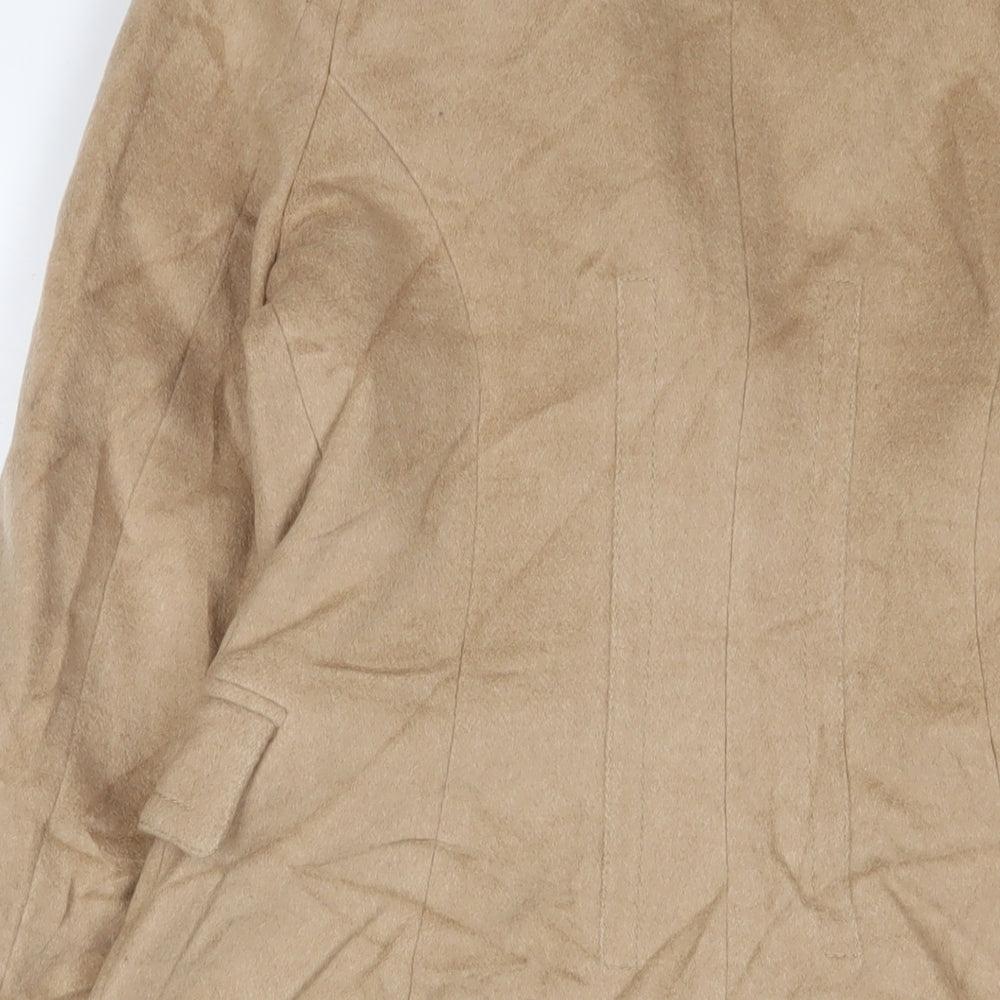 Womens UK Size M Zara Brown Overcoat
