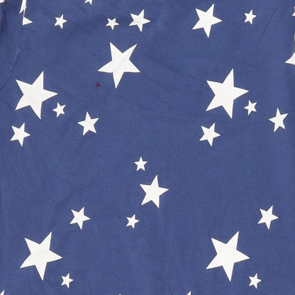 John Lewis Womens Blue Geometric Cotton Top Nightshirt Size 14 - Star Print