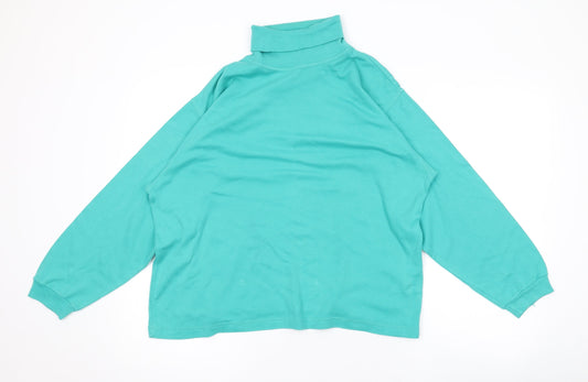 Womens UK Size L Compliments Green Basic Blouse