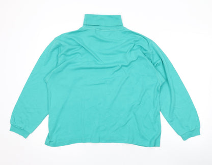 Womens UK Size L Compliments Green Basic Blouse