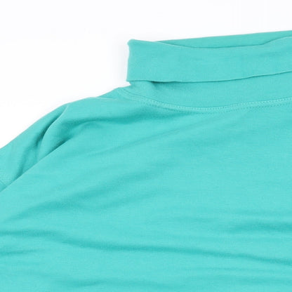 Womens UK Size L Compliments Green Basic Blouse