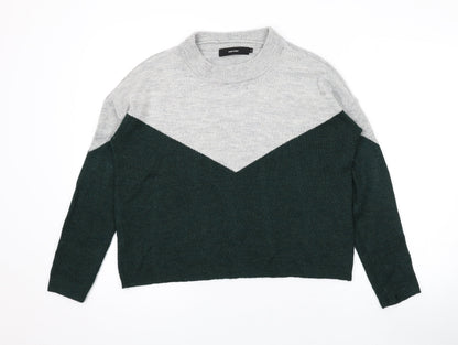 Womens UK Size XS VERO MODA Green Pullover Jumper