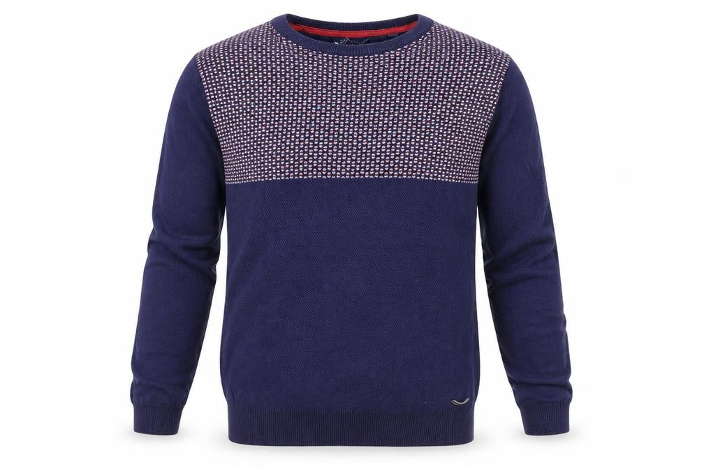 Mens UK Size L Threadbare Blue Pullover Jumper