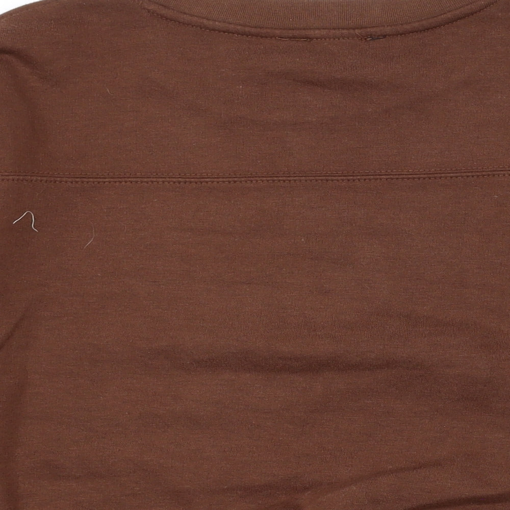 Zara Womens Brown Polyester Pullover Sweatshirt Size S Pullover