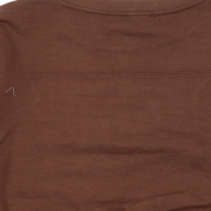 Zara Womens Brown Polyester Pullover Sweatshirt Size S Pullover