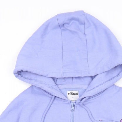 Womens UK Size XS Disney Purple Full Zip Hoodie