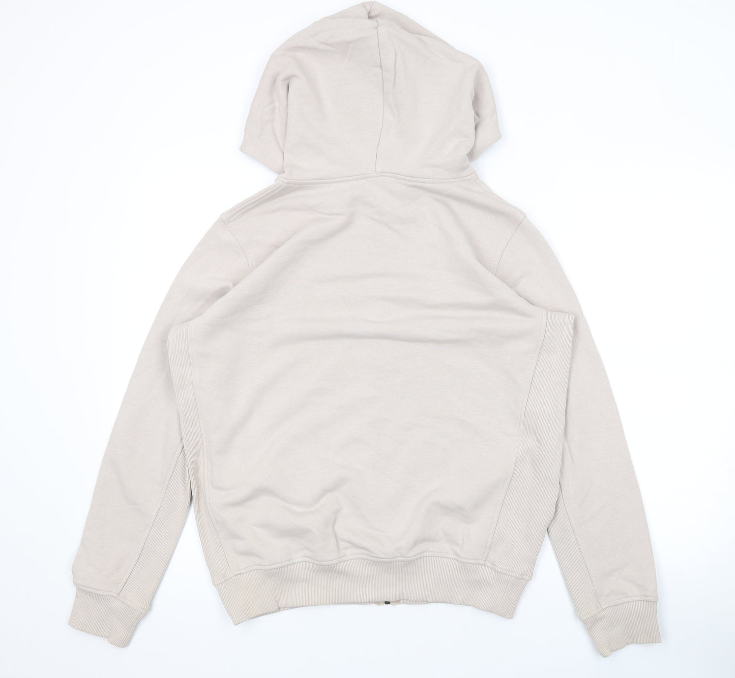FitFlop Mens Beige Cotton Full Zip Hoodie Size S