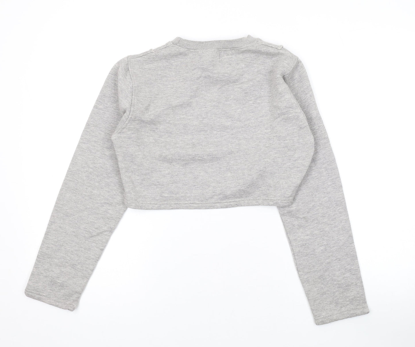 PRETTYLITTLETHING Womens Grey Polyester Pullover Sweatshirt Size XL Pullover