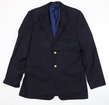 The House of Bruar Mens Black Wool Jacket Suit Jacket Size 40 Regular