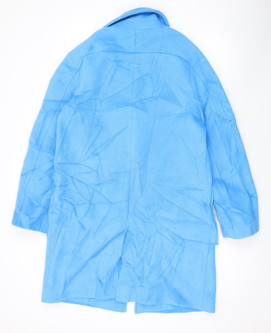 Womens UK Size 10 Marks and Spencer Blue Overcoat