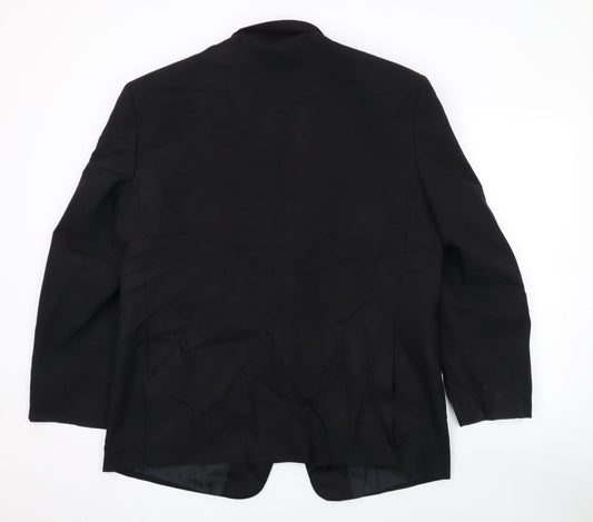 Mens UK Size 42 Greenwoods Classic Regular Black Suit Jacket