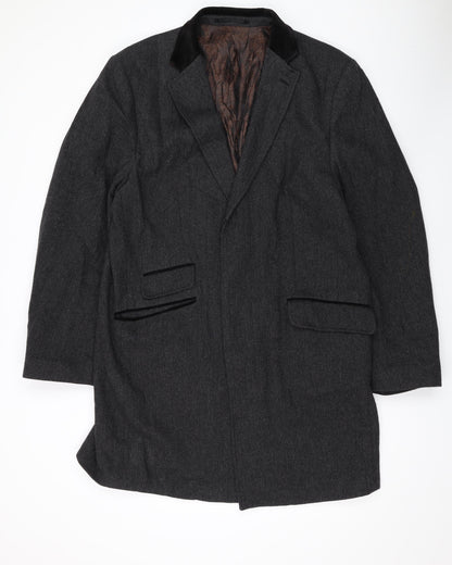 Mens UK Size 44 Ventuno Grey Overcoat