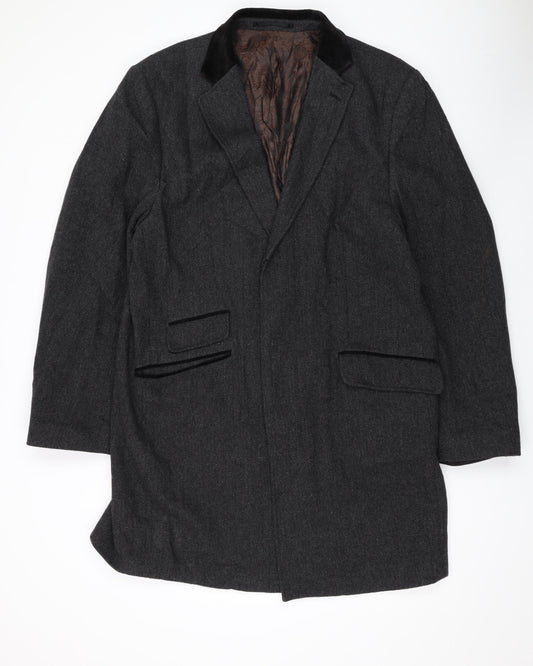 Mens UK Size 44 Ventuno Grey Overcoat