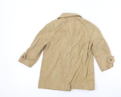Marks and Spencer Boys Beige Overcoat Coat Size 2 Years Buckle