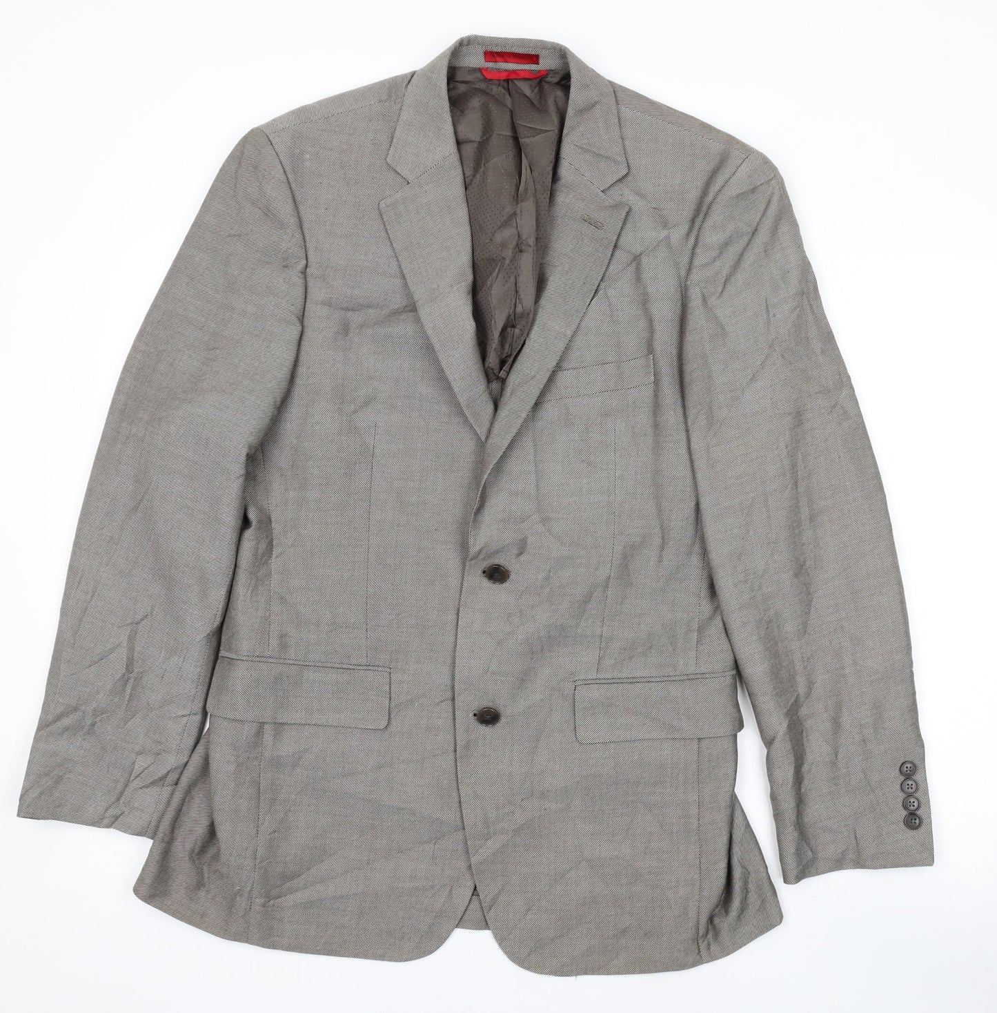 Afant Mens Grey Polyester Jacket Suit Jacket Size 38 Regular