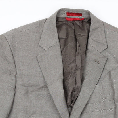 Afant Mens Grey Polyester Jacket Suit Jacket Size 38 Regular