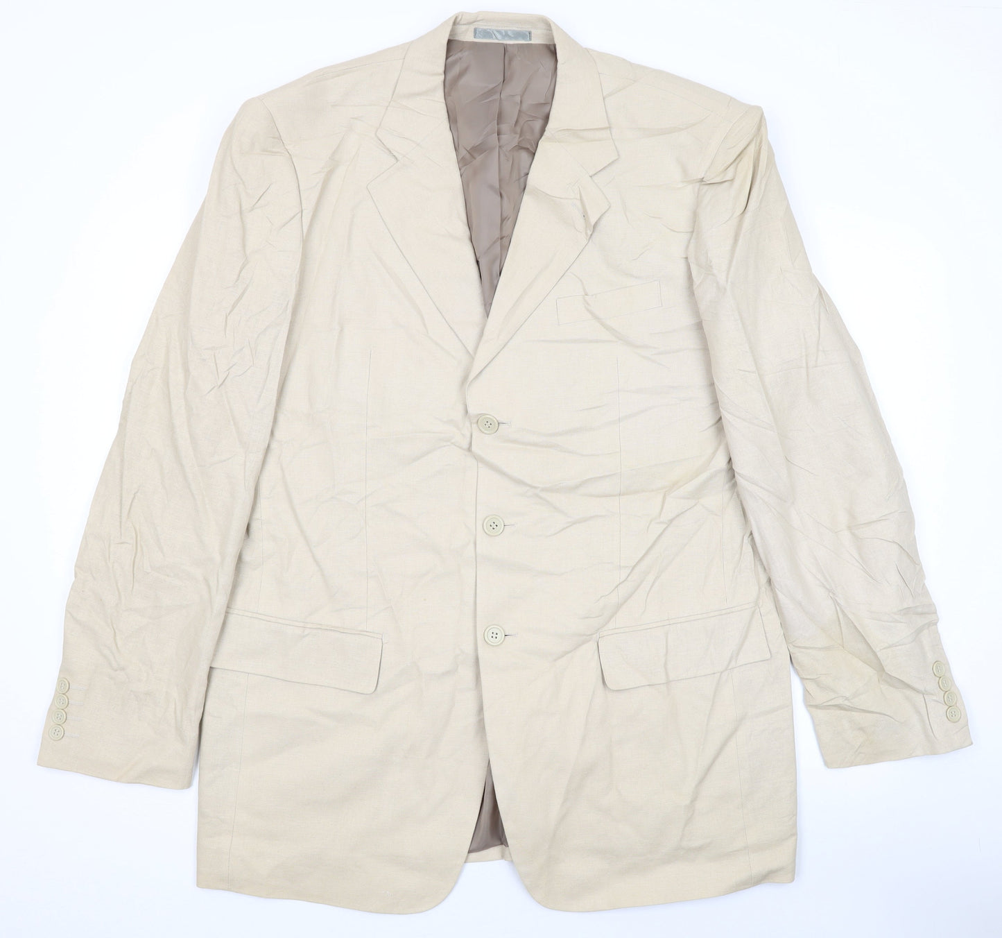 Mens UK Size 42 Butler and Webb Regular Beige Suit Jacket