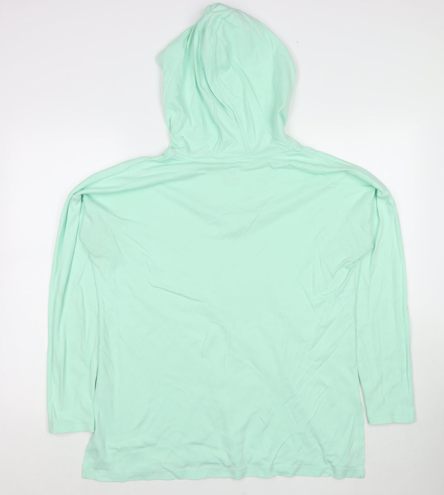 Isaac Mizrahi Womens Blue Cotton Pullover Hoodie Size XL Pullover
