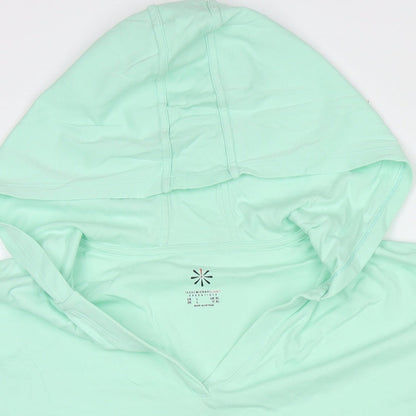 Isaac Mizrahi Womens Blue Cotton Pullover Hoodie Size XL Pullover