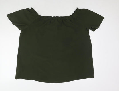 Womens UK Size 18 Dorothy Perkins Green Basic T-Shirt