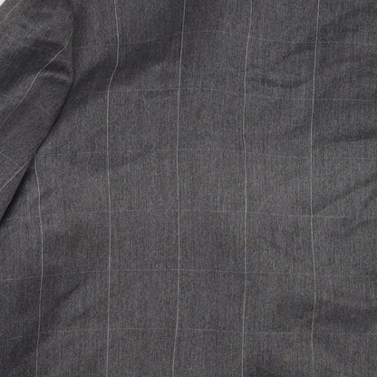 C&A Womens Grey Check Polyester Jacket Blazer Size 18