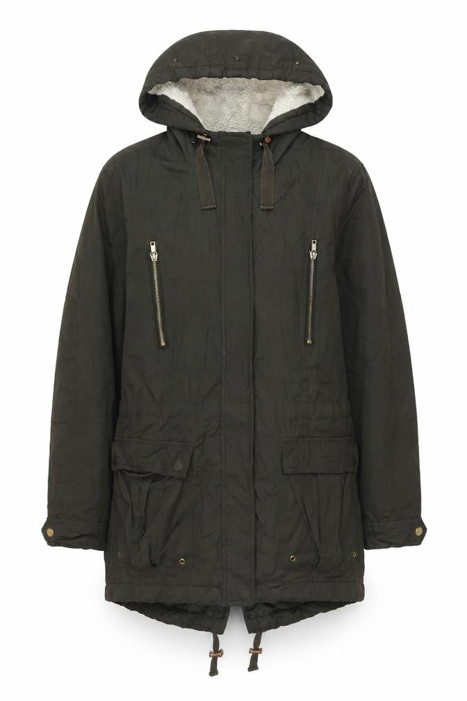 Womens UK Size 10 ASOS Green Trench Coat