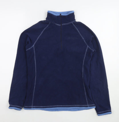 Warehouse Womens Blue Polyester Pullover Sweatshirt Size 8 Zip